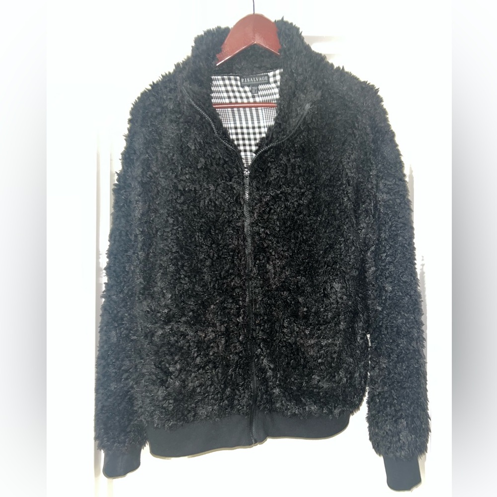 P.J. Salvage Black Fuzzy Jacket